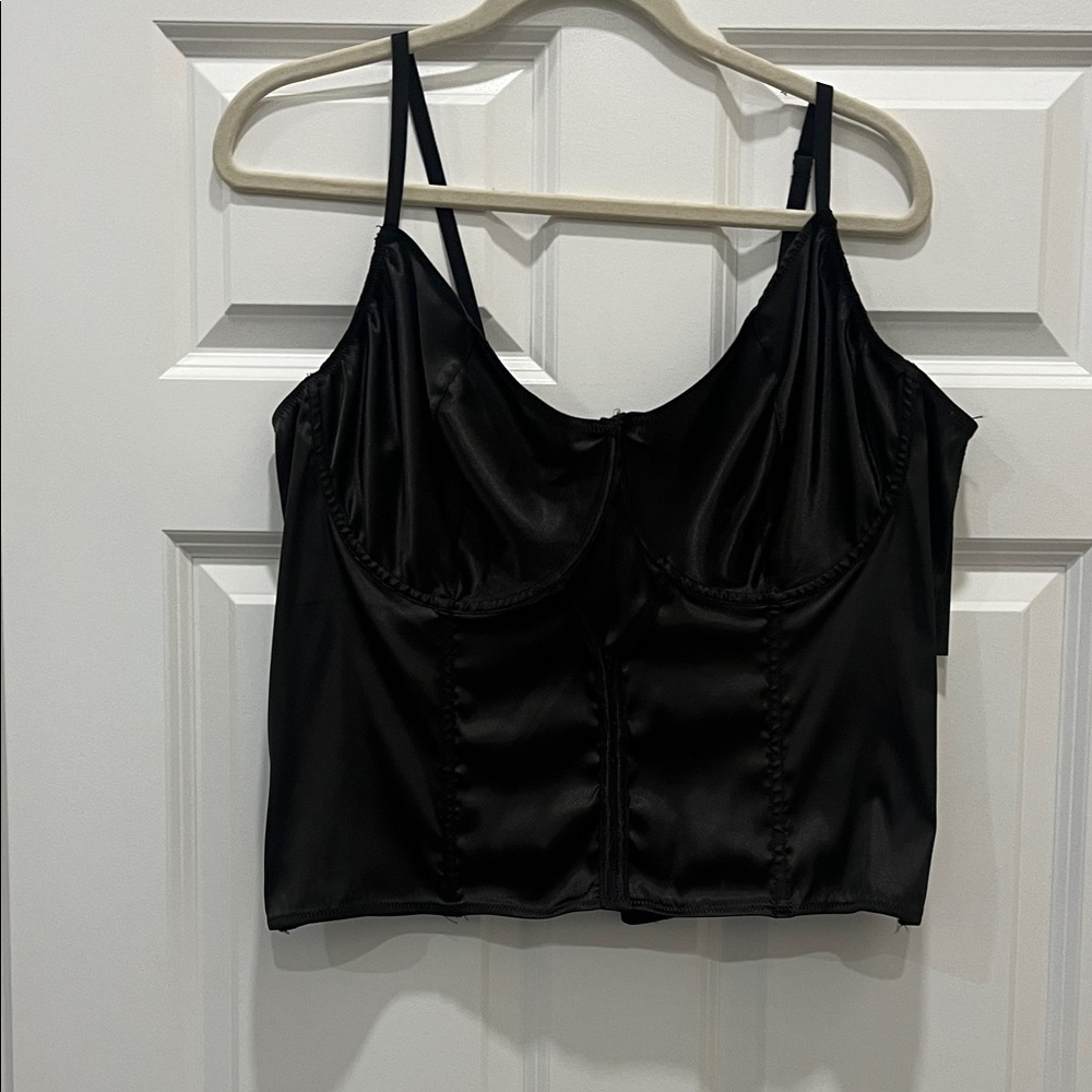 Black Satin Corset top
